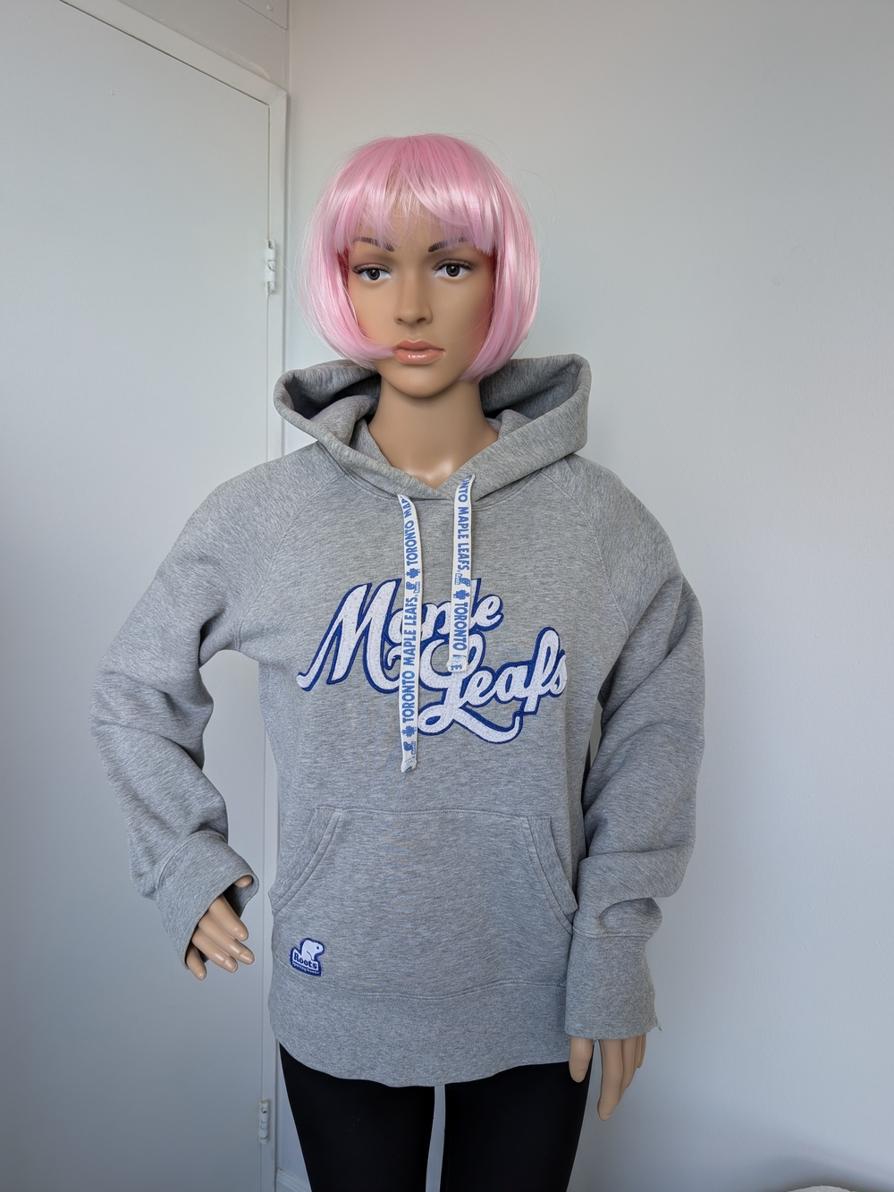 Roots Grey Hoodie with Toronto Maple Leafs Scripting